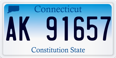 CT license plate AK91657