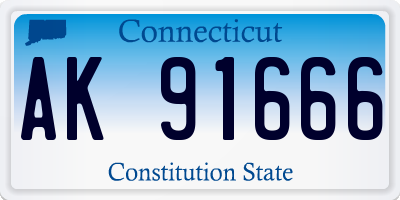CT license plate AK91666