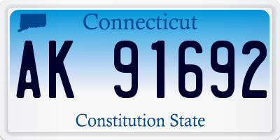 CT license plate AK91692