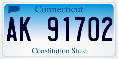 CT license plate AK91702