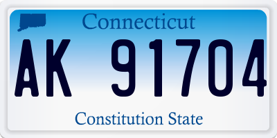 CT license plate AK91704
