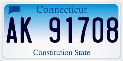 CT license plate AK91708