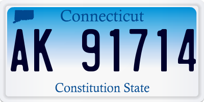 CT license plate AK91714