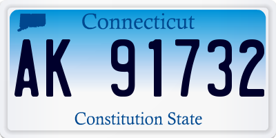 CT license plate AK91732