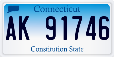 CT license plate AK91746