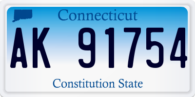 CT license plate AK91754