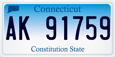 CT license plate AK91759