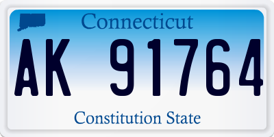CT license plate AK91764