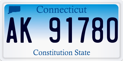 CT license plate AK91780