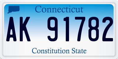 CT license plate AK91782