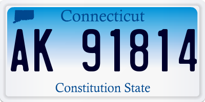 CT license plate AK91814