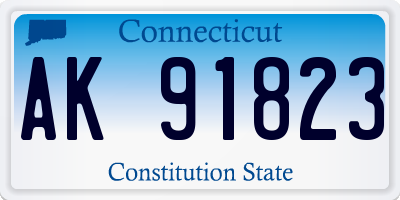 CT license plate AK91823