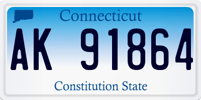 CT license plate AK91864
