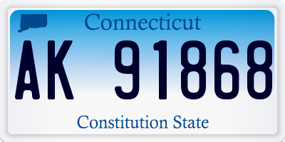 CT license plate AK91868