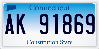 CT license plate AK91869