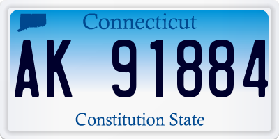 CT license plate AK91884