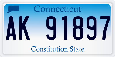 CT license plate AK91897