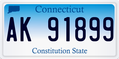 CT license plate AK91899