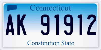 CT license plate AK91912