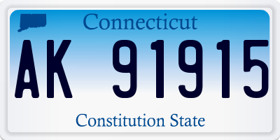 CT license plate AK91915