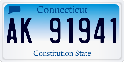 CT license plate AK91941