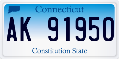 CT license plate AK91950