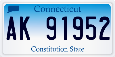 CT license plate AK91952