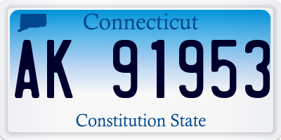 CT license plate AK91953