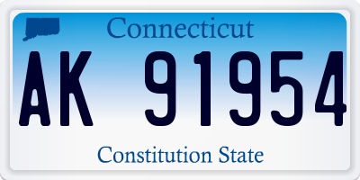 CT license plate AK91954
