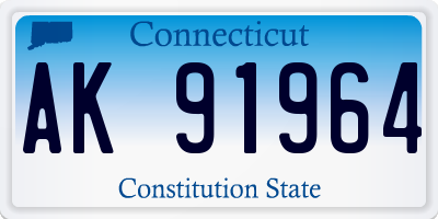CT license plate AK91964