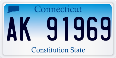 CT license plate AK91969