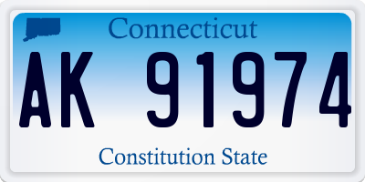 CT license plate AK91974