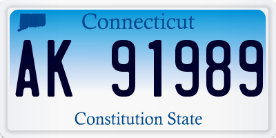 CT license plate AK91989