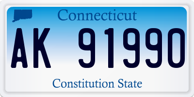 CT license plate AK91990