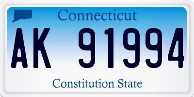 CT license plate AK91994