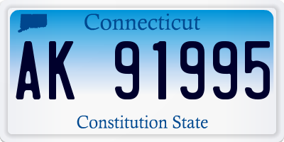 CT license plate AK91995