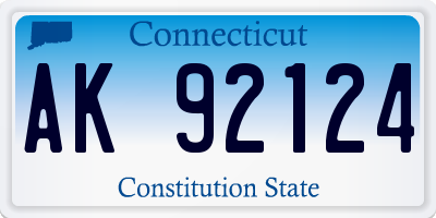 CT license plate AK92124