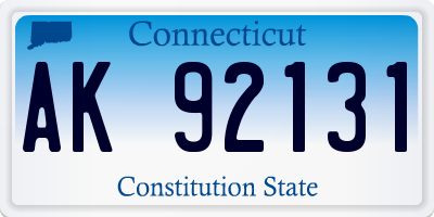 CT license plate AK92131