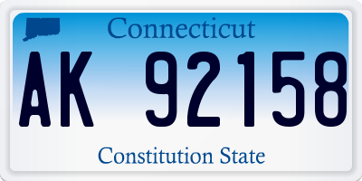 CT license plate AK92158