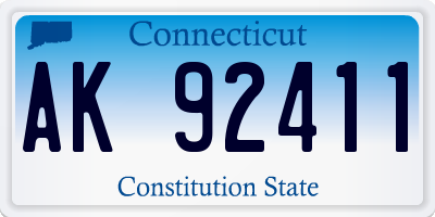 CT license plate AK92411