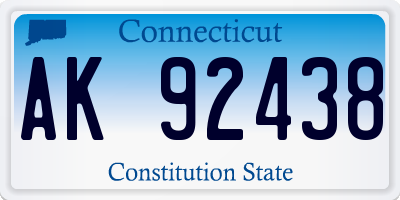 CT license plate AK92438