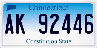 CT license plate AK92446