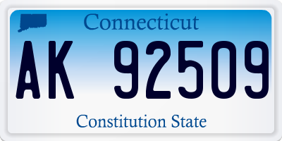 CT license plate AK92509