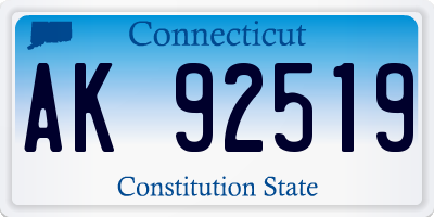 CT license plate AK92519