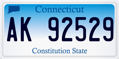 CT license plate AK92529
