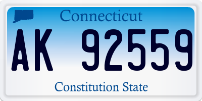 CT license plate AK92559