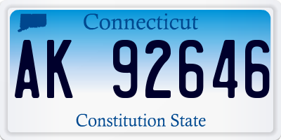 CT license plate AK92646