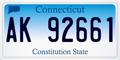 CT license plate AK92661