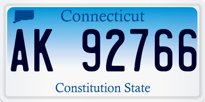 CT license plate AK92766
