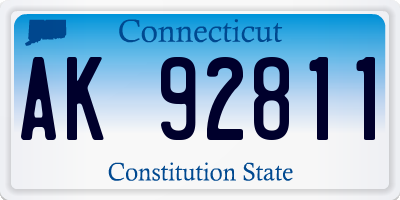 CT license plate AK92811
